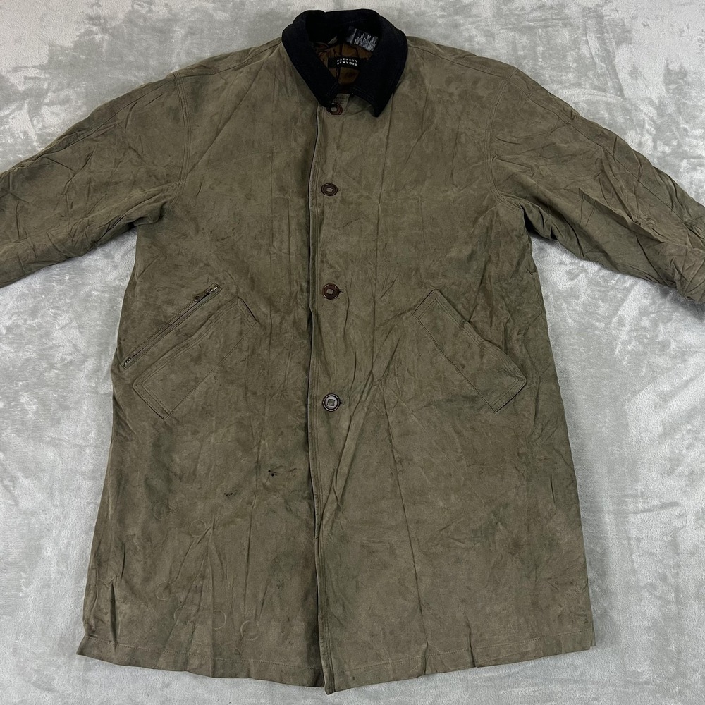 Barneys New York Overcoat Mens 38 Green Olive Amaretta Edition Nylon Germany